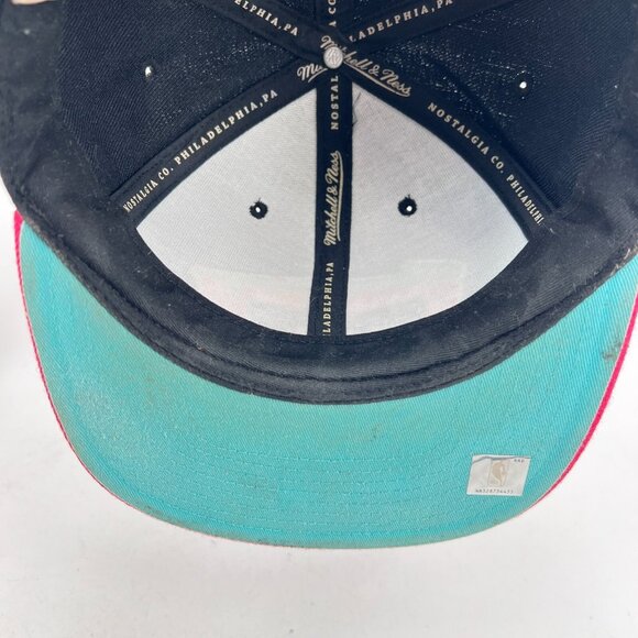 Mitchell & Ness Notalgia Co. San Antonio Spurs NBA Black Red Snapback Hat - Picture 8 of 10